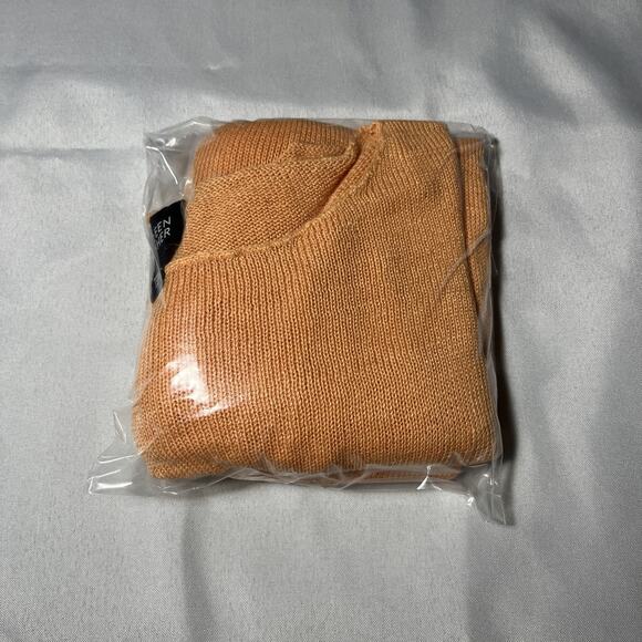 EILEEN FISHER 100% Linen Knit Orange Lightweight Pullover Sweater Top XL - Picture 7 of 7